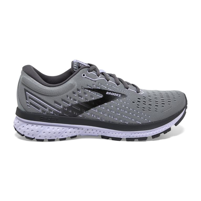 Brooks Ghost 13 Women's Road Running Shoes - Grey/Blackened Pearl/Purple (29147-FQXT)
